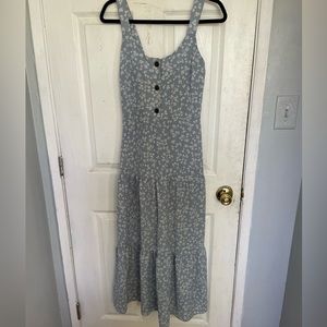 Light Blue Floral Maxi Dress